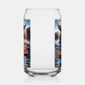 人類への勇気付けられる源 ガラス缶 (左)