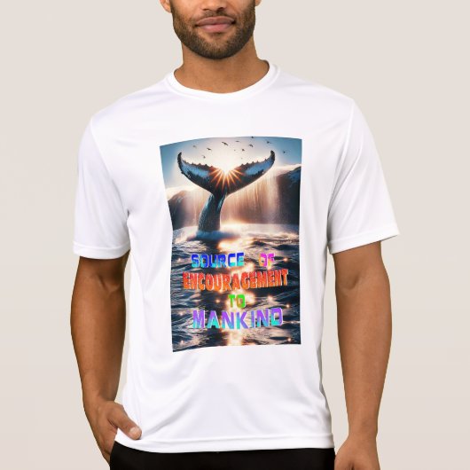 人類への勇気付けられる源 Tシャツ (正面)
