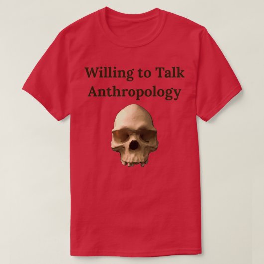 人類学のパーティーおもしろいシャツを喜んで話す Tシャツ (デザイン正面)