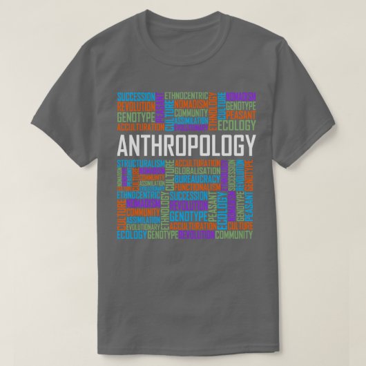 人類学の言葉 Tシャツ (デザイン正面)