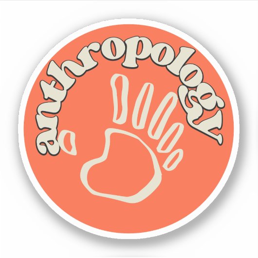 人類学学生 シール (正面)