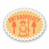 人類学学生 シール (正面)