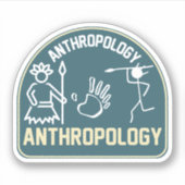 人類学学生 シール (正面)