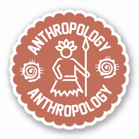 人類学学生 シール (正面)