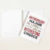 人類学専攻のYes私は興味深い選択を知っている プランナー手帳 (ディスプレー)