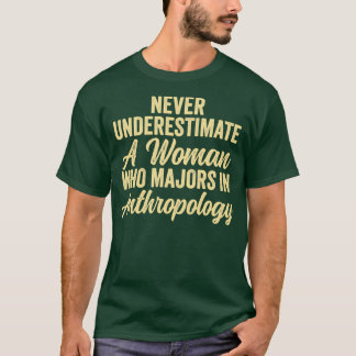 人類学引用文決して過小評価 Tシャツ