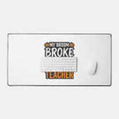 人類学教師のハロウィーン箒破壊 デスクマット (キーボード&マウス)