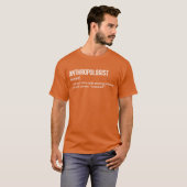 人類学教授 – おもしろい職務定義 Tシャツ (正面フル)