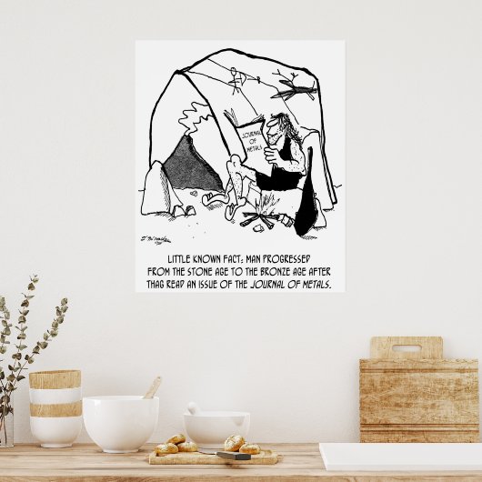 人類学漫画1938 ポスター (キッチン)