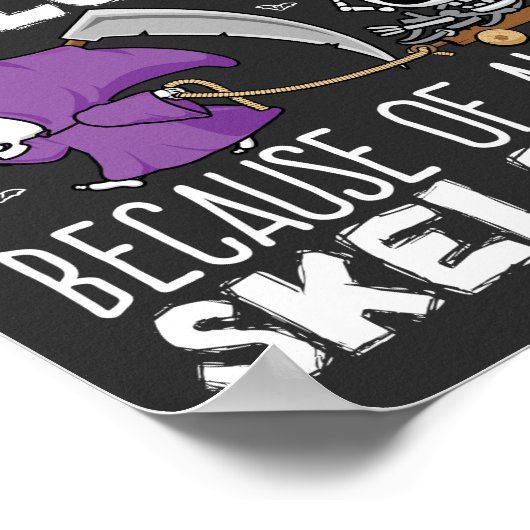 人類学者がハロウィーンの骨格を愛する ポスター (角)