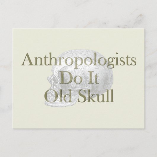 人類学者が古いスカル ポストカード (正面)