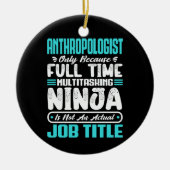 人類学者の職業名専門科学者 セラミックオーナメント (正面)