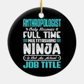 人類学者の職業名専門科学者 セラミックオーナメント (裏面)