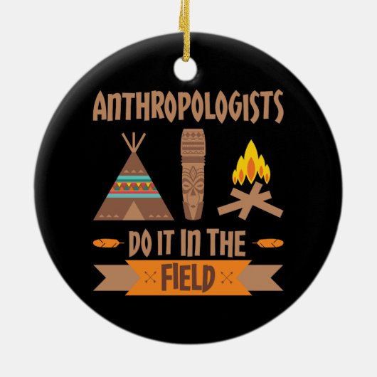 人類学者はフィールド人類学でこれを行う セラミックオーナメント (裏面)