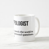 人類学者コーヒーマグ – 定おもしろい義 コーヒーマグカップ (正面右)