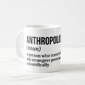 人類学者コーヒーマグ – 定おもしろい義 コーヒーマグカップ (正面左)