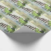 人類学進化警察が並ぶおもしろい ラッピングペーパー (角)