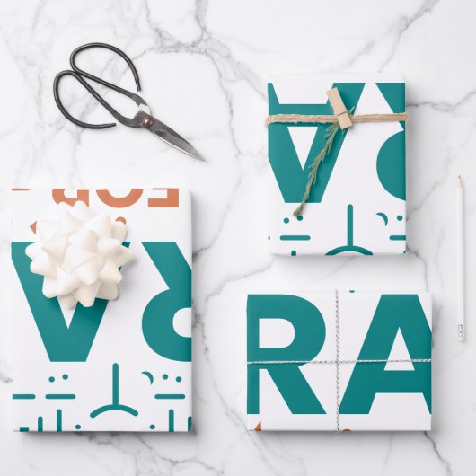 人類祈のために ラッピングペーパーシート (正面)