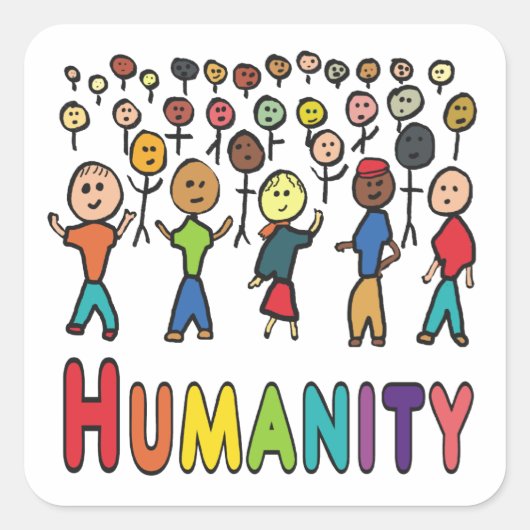 人類 スクエアシール (正面)