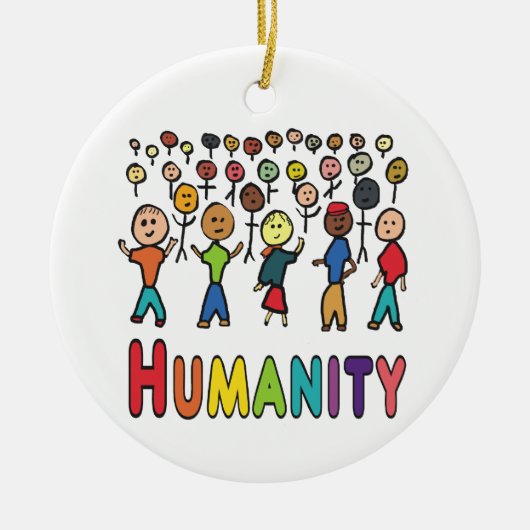 人類 セラミックオーナメント (正面)
