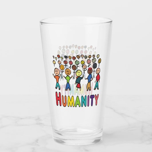 人類 タンブラーグラス (正面)