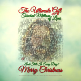 "人類：究極の贈り物"静的にしがみつく12"x18" ウィンドウサイン