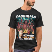 人食いがおじさんを食べた Tシャツ (正面)