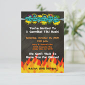 人食いのTikiの強打のヘッドハンターのスタイルのパーティー- 招待状 (スタンド正面)