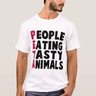 人食べ々の美味しい動物 Tシャツ
