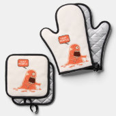 人食べ々 鍋つかみ&鍋敷きセット (正面/裏面)