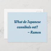 人食日本のい食べは?ラーメンはがき ポストカード (正面/裏面)