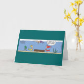 人魚おもしろい葬式カード カード (黄色い花)