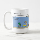 人魚おもしろい葬式マグ コーヒーマグカップ (左)
