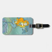 人魚およびイルカは名前および電話番号を加えます ラゲッジタグ (正面横)
