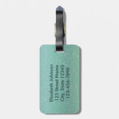 人魚およびイルカは名前および電話番号を加えます ラゲッジタグ (裏面縦)