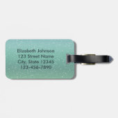 人魚およびイルカは名前および電話番号を加えます ラゲッジタグ (裏面横)