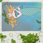 人魚およびシール キッチンタオル (折り畳み)