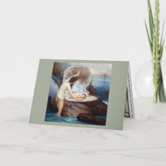人魚およびベビー カード