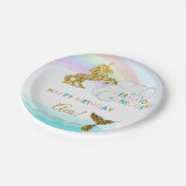 人魚およびユニコーンのパーティーのプレート ペーパープレート (アングル)