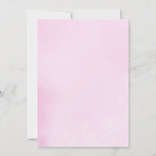 人魚およびユニコーンのピンクの金ゴールドのティール（緑がかった色）の誕生日 招待状 (裏面)