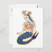 人魚および彼女のタツノオトシゴ ポストカード (正面/裏面)