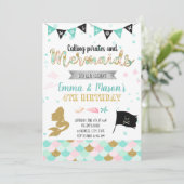 人魚および海賊パーティの招待状 招待状 (スタンド正面)