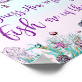 人魚お洒落が瓶の中の魚の数を推測 ポスター (角)