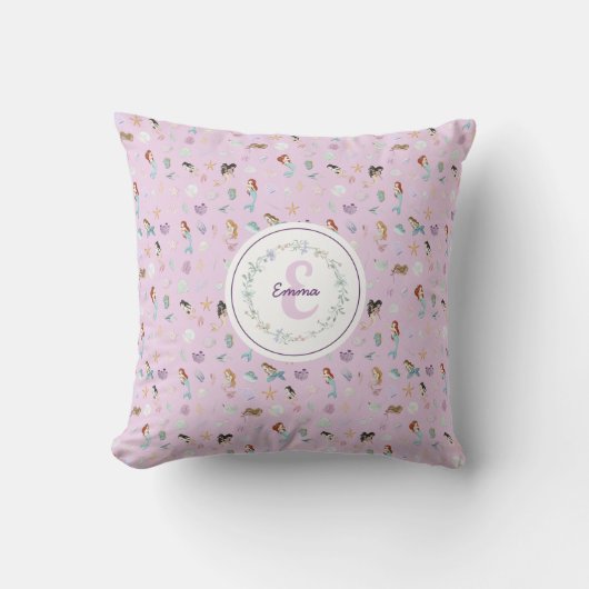 人魚お洒落モノグラム クッション (正面)