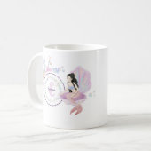 人魚お洒落モノグラム コーヒーマグカップ (正面左)