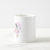 人魚お洒落モノグラム コーヒーマグカップ (中央)