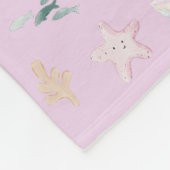 人魚お洒落モノグラム フリースブランケット (角)