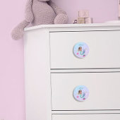 人魚かわいいブルーピンクのヒトデ セラミックノブ