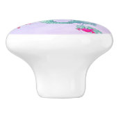 人魚かわいいブルーピンクのヒトデ セラミックノブ (側面)