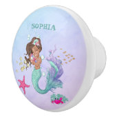 人魚かわいいブルーピンクのヒトデ セラミックノブ (右)